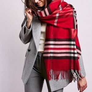 FRAAS.NEW.RED.PLAID.SCARF.WRAP
